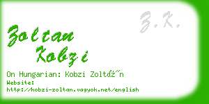 zoltan kobzi business card